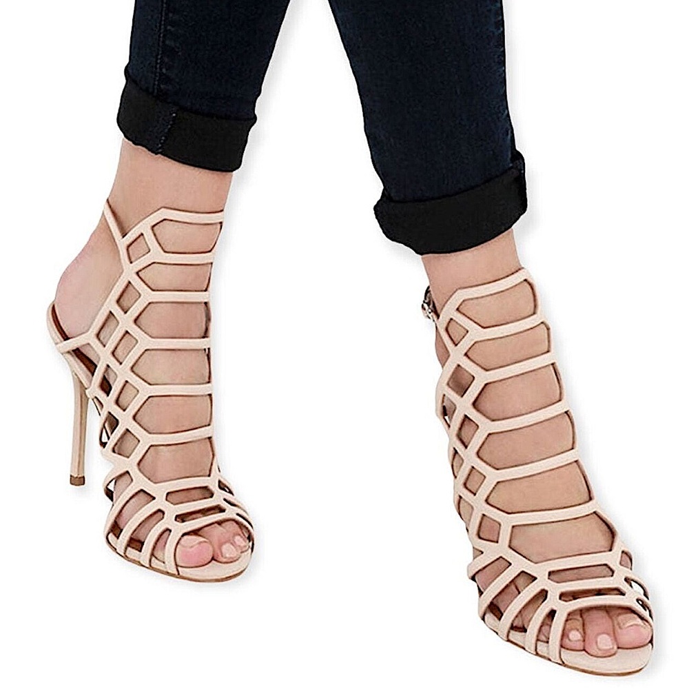 Steve Madden Strappy Caged Heels 9M